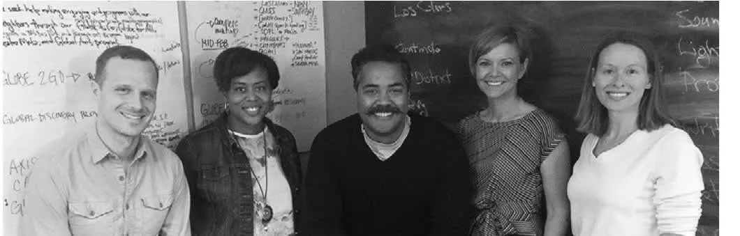 The Arts Engagement team he built at The Old Globe, 2015
